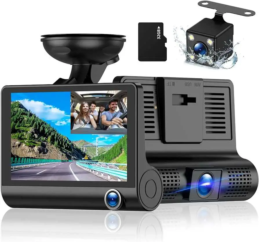 CHENSIVE 3 Channel Front And Rear Dash Cam